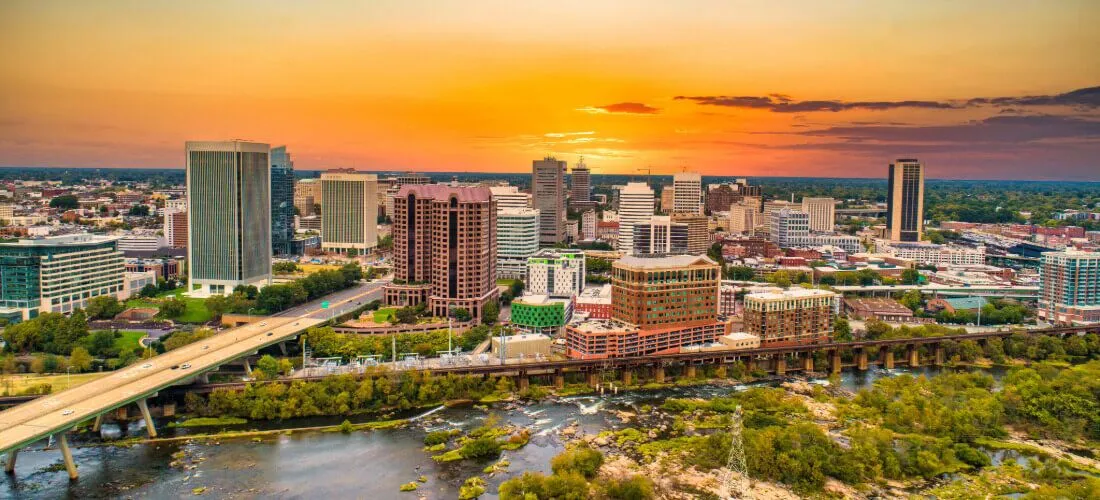 Richmond Virginia Downtown Skyline