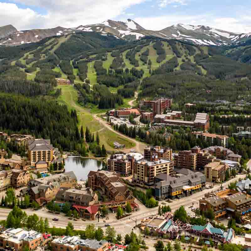 City of Breckenridge, CO aerial view