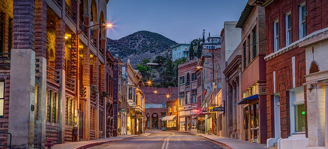 Old-Town-Bisbee-Arizona-at-Night
