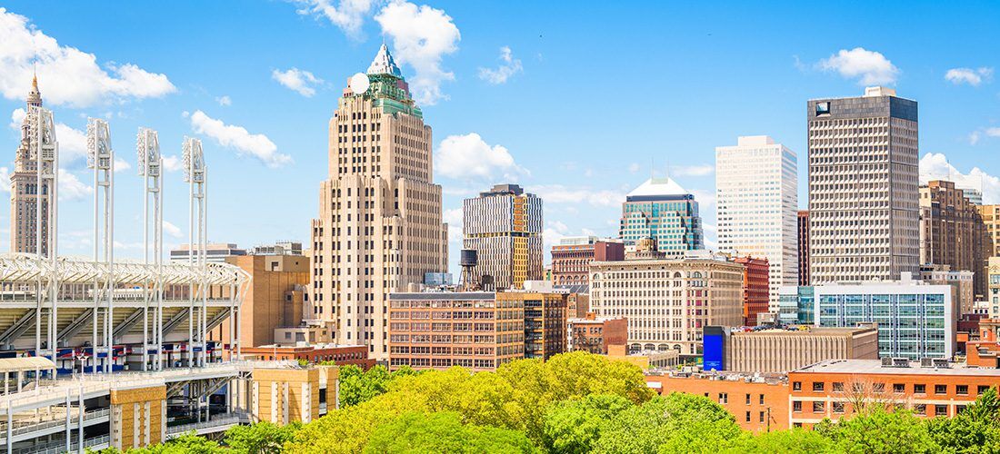 Cleveland Skyline in Cuyahoga County, OH Cleveland Skyline in Cuyahoga County, OH