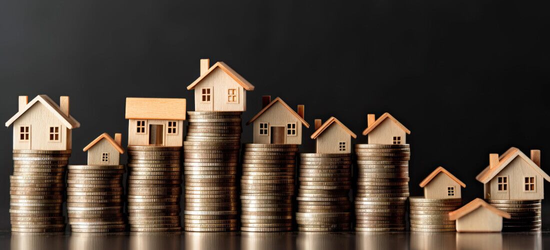 Model houses showing revenue growth Model houses showing revenue growth