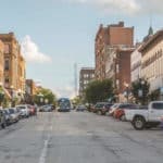City street in Bloomington, IL