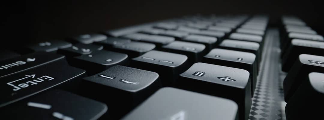 Close up of computer keyboard
