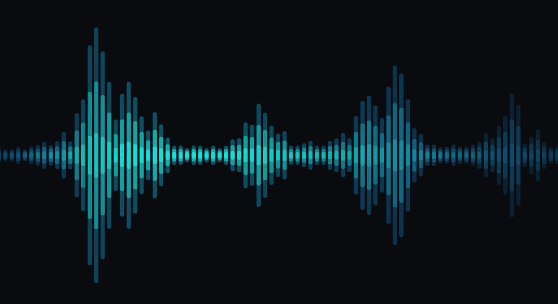 Sound wave showing spikes in noise