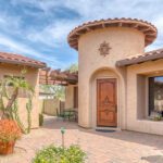 Exterior view of Spanish Southwestern style home in Arizona