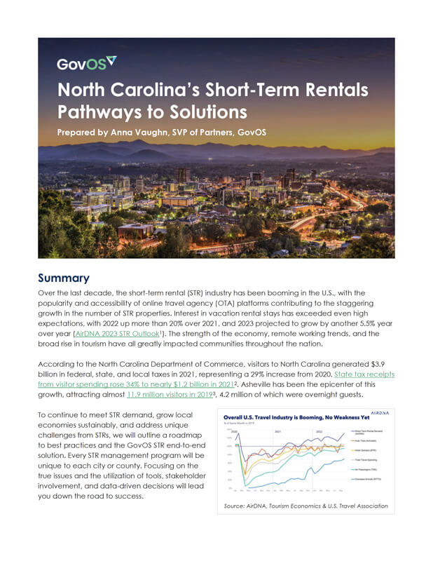 North Carolina STR Pathways to Solutions white paper cover