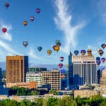 Hot air balloons take flight over Boise, Idaho