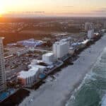 Bay County, FL beach coastline aerial view