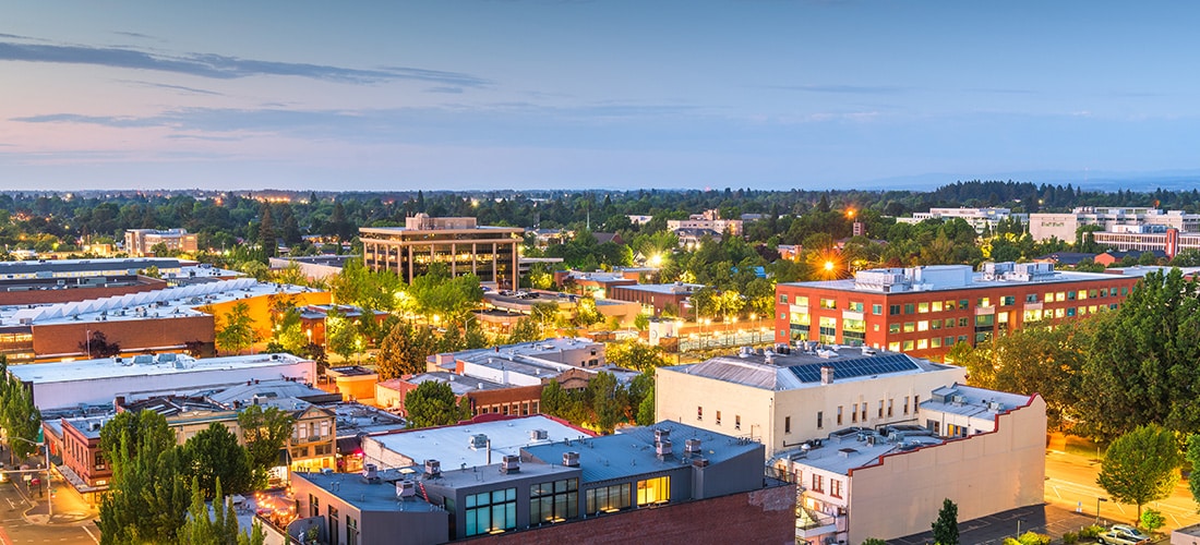 Downtown skyline of Salem, Oregon