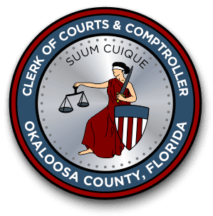 Okaloosa County, FL Clerk of Courts & Comptroller Seal