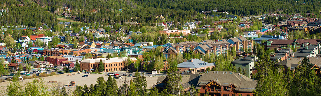 Breckenridge, CO aerial view