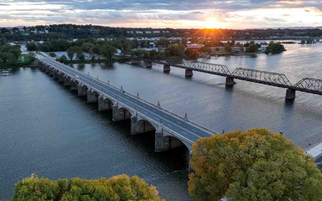 Susquehanna River and City Island in Harrisburg, PA