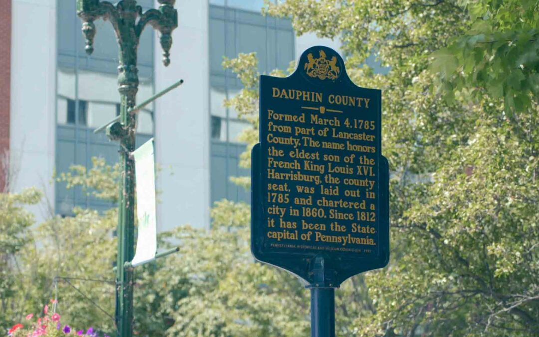 Dauphin County, PA history sign